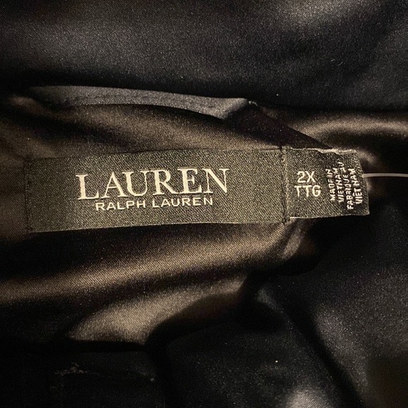 Lauren Ralph Lauren Black Plus Size Satin Puffer Jacket 2X NWT - Picture 15 of 16